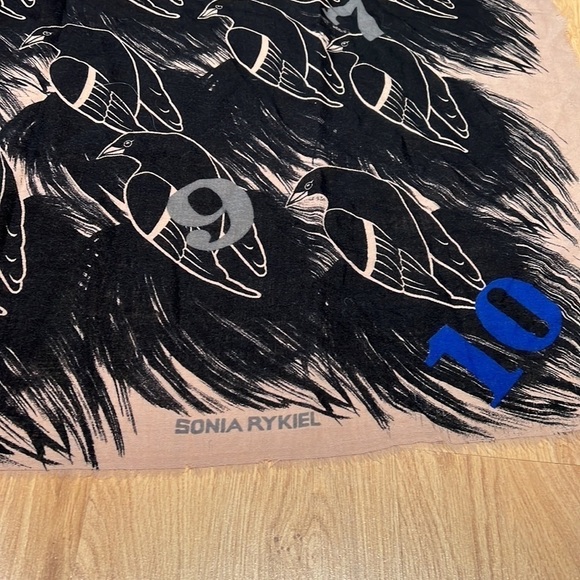 Sonia Rykiel XL Wool Shawl Wrap Scarf 46.5” Square - Picture 2 of 9